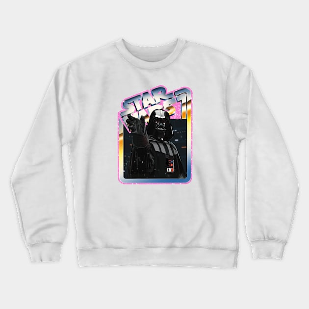 The Villain (pink starfield, chrome background) Crewneck Sweatshirt by Art And Soul
